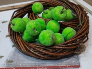 Яблуко в цукрі на дроті, 3,5 см, ЗЕЛЕНЕ